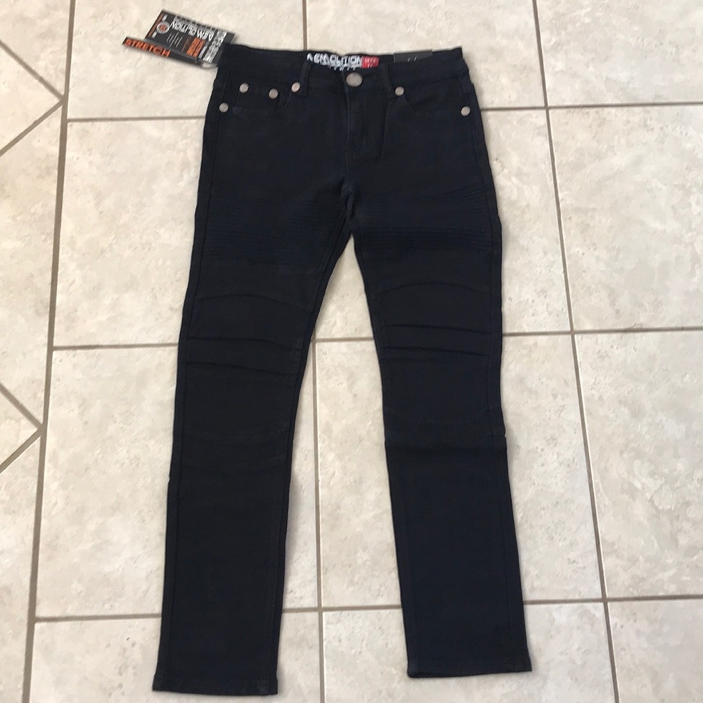 Demolition Jeans Sz 12 Black washed stretch NWT